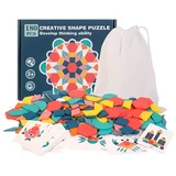  Drvena puzzle geometrijski oblici 180 dijelova AGA MR6157