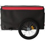  Prikolica za bicikl crno-crvena 45 kg željezna Crna 134 x 69 x 59 cm | Shoptok.si