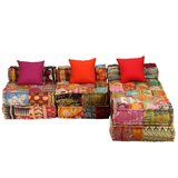  Modularni tabure za 3 osobe od tkanine s patchworkom | shoptok.hr