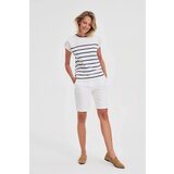 Marisse Cotton Shorts With A Belt, White | Eponuda.ba
