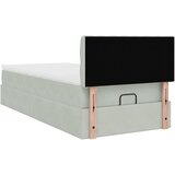  Okvir kreveta s madraca svijetlosivi 90x190cm baršunasti | shoptok.hr