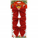  Set Božićnih mašni 11 × 11 cm - 3 komada, crvene | shoptok.hr
