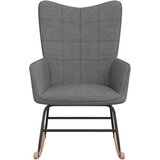 The Living Store Gugalni stol temno sivo blago - Gugalni Stol, (21420639) | Shoptok.si