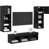 TV zidne jedinice Zidne 5 pcs Crni hrast 60 x 30 x 30 cm | shoptok.hr