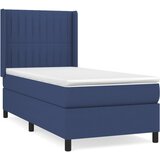  Box spring postelja z vzmetnico moder 80x200 cm blago Slike