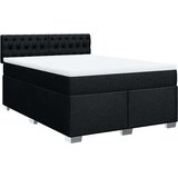  Krevet s oprugama i madracem crni 140 x 190 cm od tkanine | shoptok.hr