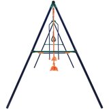  Set ljuljački s gimnastičkim karikama i 4 sjedala čelični | shoptok.hr