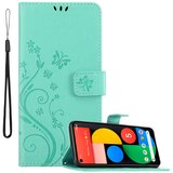 Cadorabo Google PIXEL 5 in klasično srebrno - ovitek v cvetličnem dizajnu z magnetnim zapiranjem, stoječo funkcijo in režami za kartice, (20860588) | Shoptok.si