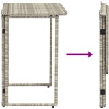 vidaXL Zložljiva vrtna miza svetlo siva 90x51x75 cm Poly Rattan | Shoptok.si