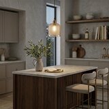 Luster na sajli ROCCO 1xE27/15W/230V zlatan/zadimljeno-bež | Eponuda.com