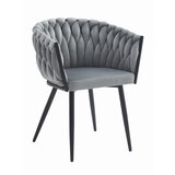 Brandless Stol ORION - žametna svetlo siva x 2, (22044111) | Shoptok.si