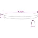 vidaXL Pokrov za vanjski namještaj 122 x 122 x 10 cm | shoptok.hr