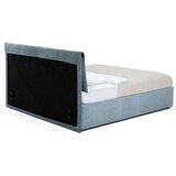 Bonami Selection Modra oblazinjena zakonska postelja s prostorom za shranjevanje z letvenim dnom 180x200 cm Thessa Pillow – | Shoptok.si