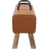  Klupa Smeđa 110 x 30 x 45 cm Prava koža | shoptok.hr