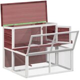 Kavez za zečeve boja kave 102x90x84,5 cm od masivne borovine | Eponuda.ba