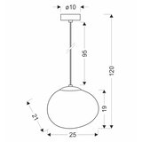 Brilagi Luster na kablu PEBBLES 1xE27/40W/230V Ø 25 cm crna | Eponuda.com
