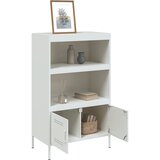  Visoka komoda bijela 67 x 39 x 113 cm čelična | shoptok.hr
