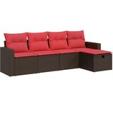vidaXL 5-dijelni set vrtnih sofa s jastucima poliratan smeđi | shoptok.hr