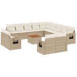  14-dijelni set vrtnih sofa s jastucima poliratan Bež | shoptok.hr