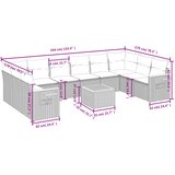  11-dijelni set vrtnih sofa od poliratana s jastucima sivi | shoptok.hr