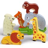 Janod lesena sestavljanka živalski vrt | Shoptok.si