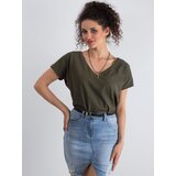 BASIC Feel Good T-shirt-RV-TS-4832.40P-khaki Cene