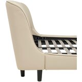 Livetastic oblazinjena postelja 181 cm x 201 cm , les, kovina, usnje bež | Shoptok.si