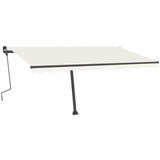 Tenda na ručno uvlačenje s LED svjetlima 400 x 300 cm krem | shoptok.hr