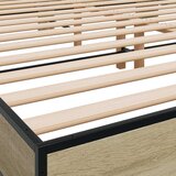 vidaXL Posteljni okvir sonoma hrast 160x200 cm inž. les in kovina, (21151997) | Shoptok.si