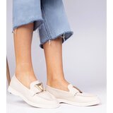 D/CEO marka niezdefiniowana Beige women's moccasins with elegant decoration Viletta | ePonuda.com