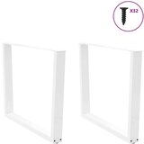  Noge jedilne mize V-oblika 2 kosa Bela 100x(72-73,3) cm Jeklo | Shoptok.si