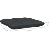vidaXL Kutna vrtna sofa s jastucima crna od masivne borovine | shoptok.hr