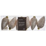 Dekordom Novogodišnji set šišarki za jelku 6pcs 8cm 028602 - Pearl - KMG | ePonuda.com