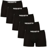 Nedeto 5PACK men's boxers Nedeto black (5NDTB001-brand) Cene