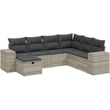  7-dijelni set vrtnih sofa svjetlosivi od poliratana | shoptok.hr