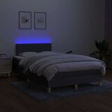 Box spring s madracem LED tamnosivi 120 x 200 cm tkanina | shoptok.hr