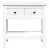  Konzolni stol bijeli 75 x 35 x 75 cm od masivne borovine | shoptok.hr