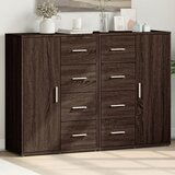  The Living Store Komoda 2 kosa rjavi hrast 60x31x84 cm inženirski les - Komoda, (21500298) | Shoptok.si