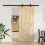  Klizna vrata NARVIK Prirodna i crna 100 x 210 cm (213 5 cm) | shoptok.hr