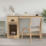 vidaXL Pisalna miza s predalom sonoma hrast 115x50x75cm inženirski les | Shoptok.si