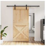 vidaXL Klizna vrata s priborom za montažu 95 x 210 cm masivna borovina | shoptok.hr