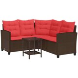  Zunanja garnitura za sedenje 2 pcs Rjava in rdeča poli ratan, (5000273500) | Shoptok.si