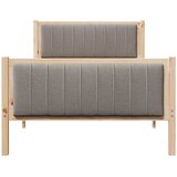  Okvir kreveta Smeđa i taupe 100 x 200 cm Masivna borovina | shoptok.hr