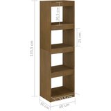 Ormarić za knjige / pregrada boja meda 40x30x135,5 cm borovina | shoptok.hr
