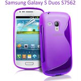  Gumijasti / gel etui S-Line za Samsung Galaxy S Duos S7562 / Samsung Galaxy Trend S7560 - vijolični Cene