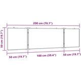  Magnetna bijela ploča sklopiva 200 x 40 x 1 7 cm aluminijska | shoptok.hr