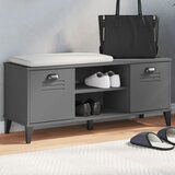 vidaXL Klupa za cipele VIKEN antracit siva 106x35x45 cm od borovine | shoptok.hr