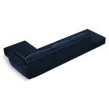 Mazzini Sofas Temno modra žametna kotna sedežna garnitura z ležalnikom (desni kot) Vanda – | Shoptok.si