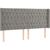  LED uzglavlje svjetlosivo 183 x 16 x 118/128 cm baršunasto | Eponuda.com