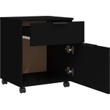 vidaXL Arhivska omarica na kolesih črna 45x38x54 cm inženirski les | Shoptok.si